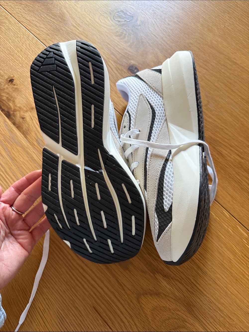 adidas Women's White and Black Athletic Sneakers - Picture 4 of 5